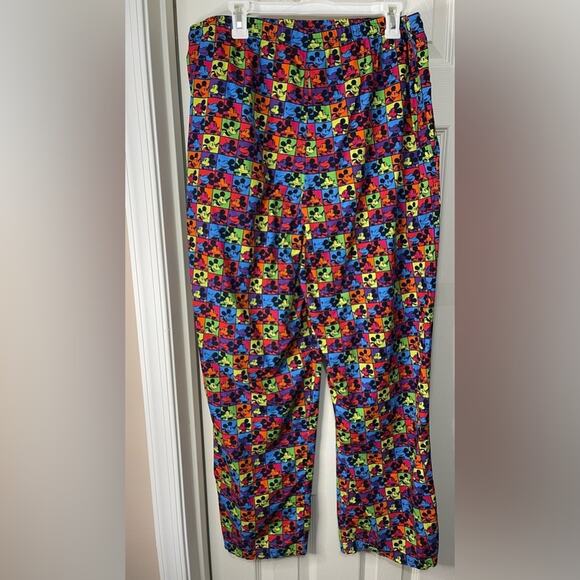 Disney Parks Authentic Mickey Mouse Multi Colored Pajama Lounge Pants Large - Picture 4 of 4